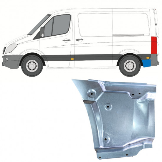 Reparaturni lim stražnjeg blatobrana za Mercedes Sprinter 2006-2018 / SWB / Lijevo 11050