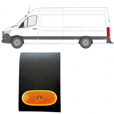 Bočna obloga prednjeg stupa sa svjetlom za Mercedes Sprinter 2018- / Lijevo / Set 12963