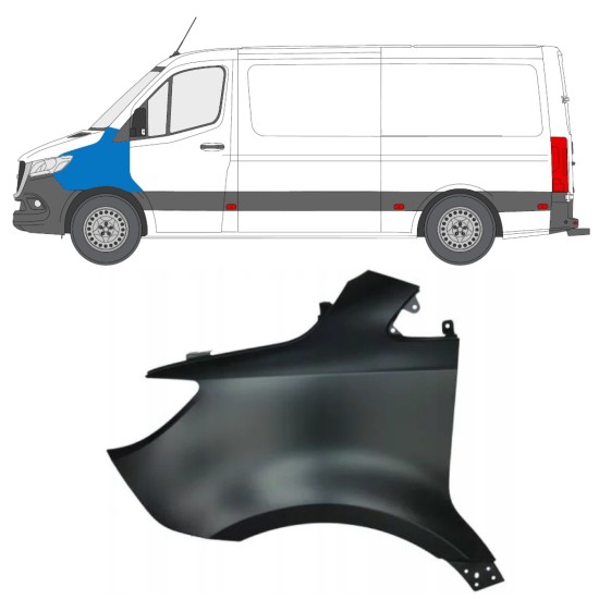 Prednji blatobran za Mercedes Sprinter 2018- / Lijevo 14940