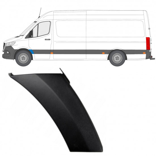 Bočna letvica prednjeg blatobrana za Mercedes Sprinter 2018- / Lijevo 12931