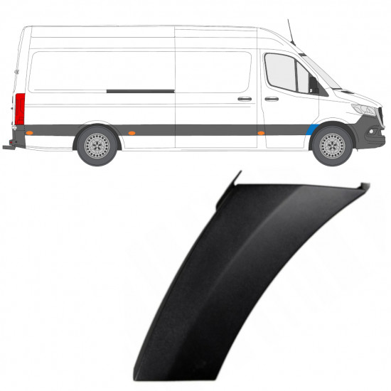 Bočna letvica prednjeg blatobrana za Mercedes Sprinter 2018- / Desno 12930
