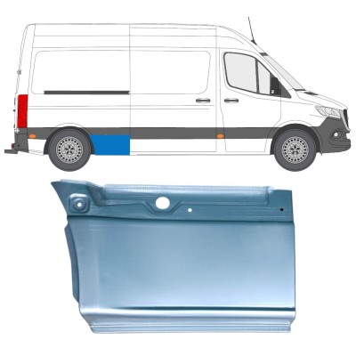 Donji dio reparaturnog lima stražnjeg blatobrana za Mercedes Sprinter 2018- / Desno 14549