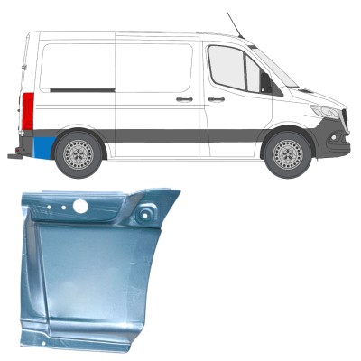 Donji dio reparaturnog lima stražnjeg blatobrana iza kotača za Mercedes Sprinter 2018- / Desno 14545