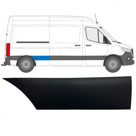 Bočna letvica stražnjeg blatobrana za Mercedes Sprinter 2018- / Desno 12938