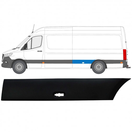 Bočna letvica stražnjeg blatobrana za Mercedes Sprinter 2018- / Lijevo 12935