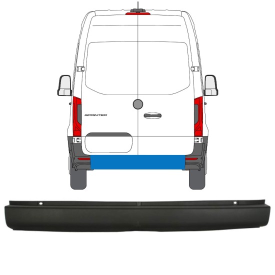 Stražnji branik za Mercedes Sprinter 2018- 14942