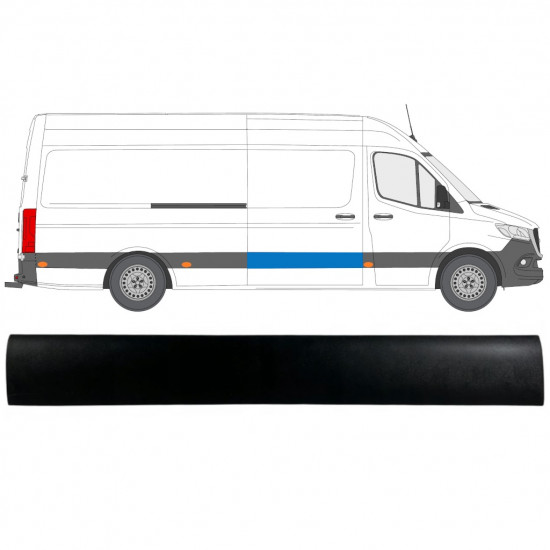 Bočna letvica kliznih vrata za Mercedes Sprinter 2018- / Desno 12932
