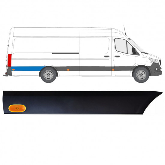 Bočna letvica stražnjeg blatobrana sa svjetlom za Mercedes Sprinter 2018- / Desno / Set 12970