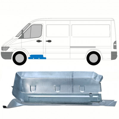 Reparaturni lim prednjeg stepenika s dijelom praga za Mercedes Sprinter 1995-2006 / Lijevo 8557