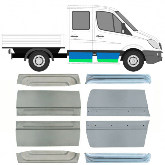 Reparaturni lim vrata za Mercedes Sprinter 2006- / Dvostruka kabina / Set 10474