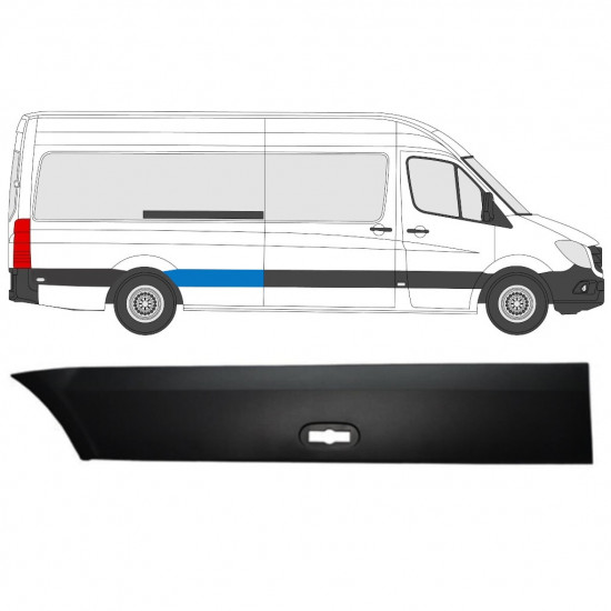 Bočna letvica stražnjeg blatobrana za Mercedes Sprinter 2006- / LWB / Desno 8026