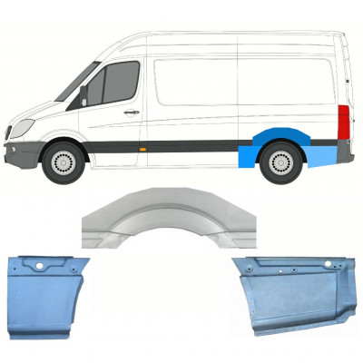 Reparaturni lim stražnjeg blatobrana za Mercedes Sprinter 2006- / MWB / Lijevo / Set 8716