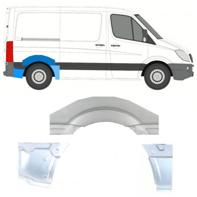 Reparaturni lim stražnjeg blatobrana za Mercedes Sprinter 2006- / SWB / Desno / Set 11312