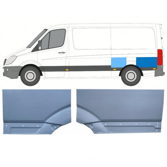 Reparaturni lim stražnjeg blatobrana za Mercedes Sprinter 2006- / Lijevo / Set 11276