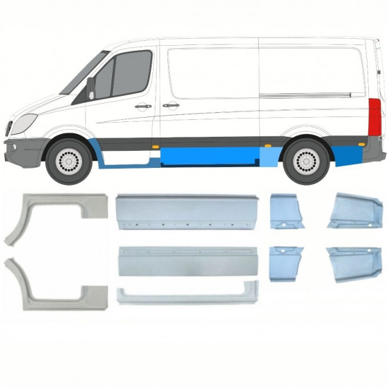 Set reparaturnih dijelova za Mercedes Sprinter 2006- / MWB / Lijevo+Desno /  10258