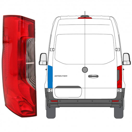 Stražnje svjetlo za Mercedes Sprinter 2018- / Lijevo 12924