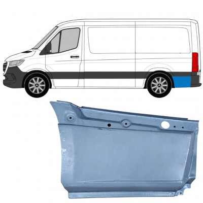 Donji dio reparaturnog lima stražnjeg blatobrana iza kotača za Mercedes Sprinter 2018- / SWB / MWB / Standard / Lijevo 8188