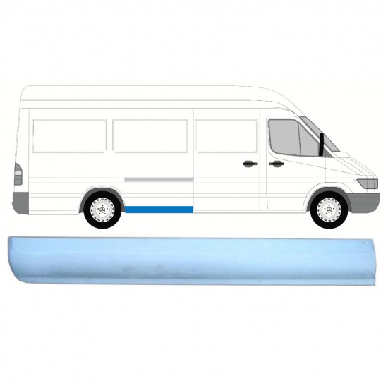 Donji prednji dio reparaturnog lima stražnjeg blatobrana za Mercedes Sprinter 1995- / LWB / Desno 8138