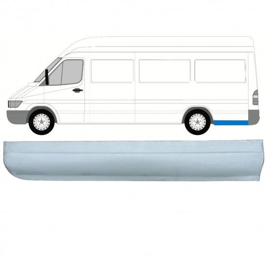 Donji dio reparaturnog lima stražnjeg blatobrana za Mercedes Sprinter 1995- / LWB / Lijevo 8141