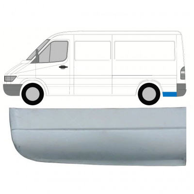Donji dio reparaturnog lima stražnjeg blatobrana za Mercedes Sprinter 1995- / MWB / Lijevo 8145