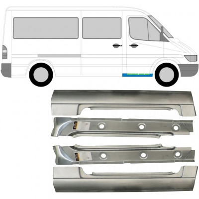 Unutarnji + vanjski lim prednjeg praga za Mercedes Sprinter 1995-2006 / Set 10435