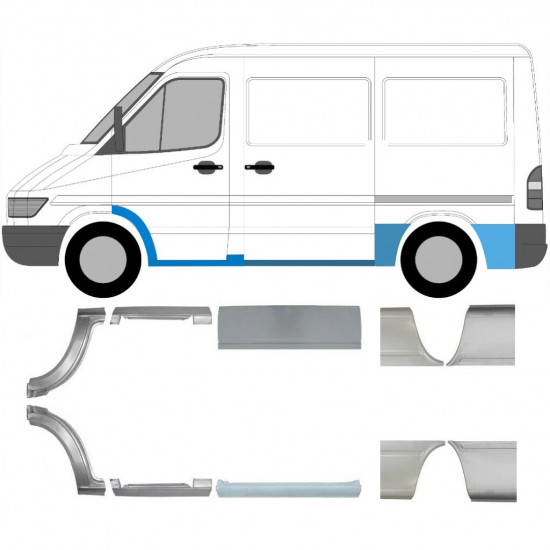 Set reparaturnih dijelova za Mercedes Sprinter 1995-2006 / SWB / Lijevo+Desno /  6748