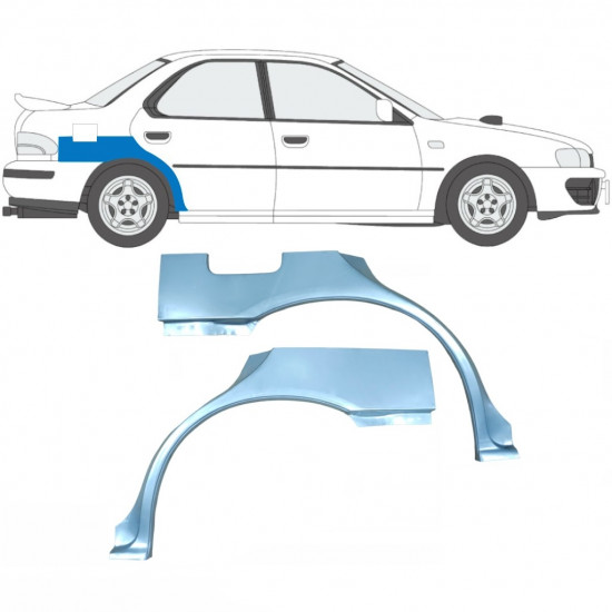 Reparaturni lim stražnjeg blatobrana za Subaru Impreza 1992-2000 / Lijevo+Desno / Set 9199