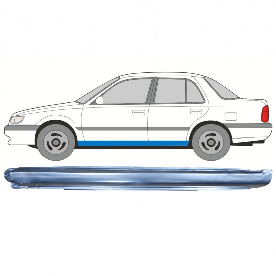 Lim praga za Nissan Sunny N14 1991-1994 / Lijevo 11056