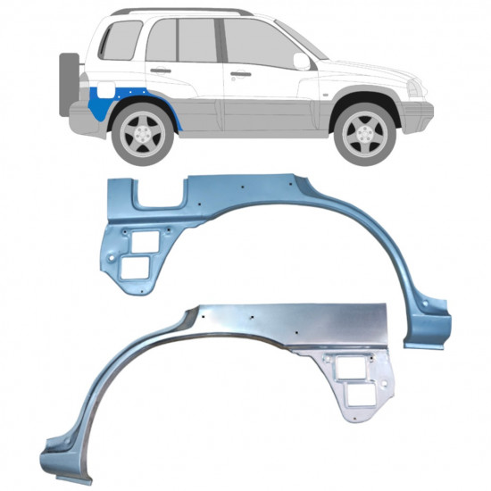 Reparaturni lim stražnjeg blatobrana s otvorom za Suzuki Grand Vitara 1997-2005 / Lijevo+Desno / Set 9171