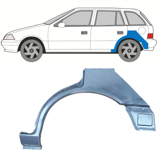 Reparaturni lim stražnjeg blatobrana za Suzuki Swift 1988-2004 / Lijevo 12765