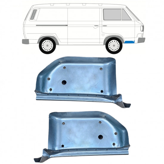 Reparaturni lim prednjeg stepenika za VW Transporter T3 1979-1992 / Lijevo+Desno / Set 9781