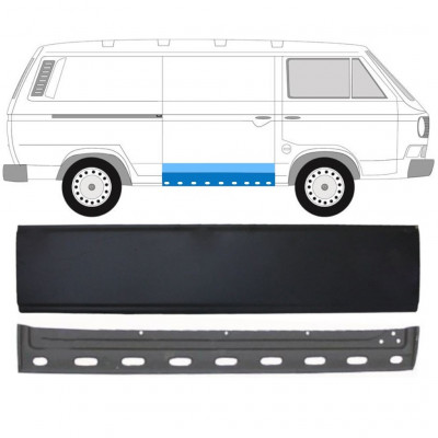 Unutarnji + vanjski reparaturni lim kliznih vrata za VW Transporter T3 1979-1992 / Desno / Set 11637