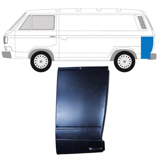 Reparaturni lim stražnjeg kuta za VW Transporter T3 1979-1992 / Lijevo 11629