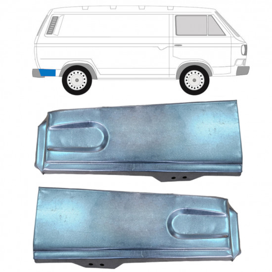 Reparaturni lim stražnjeg blatobrana za VW Transporter T3 1979-1992 / Set 11633