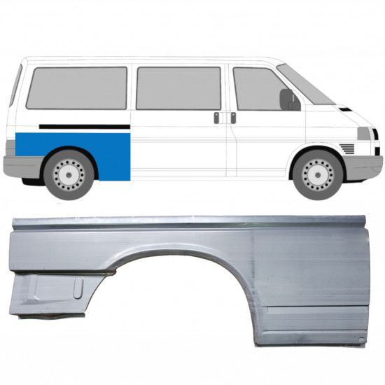 Reparaturni lim stražnjeg blatobrana za VW Transporter T4 1990-2003 / LWB / Desno 7148