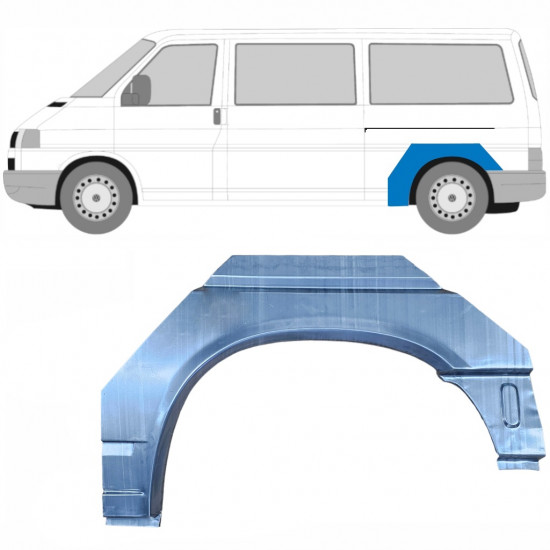 Reparaturni lim stražnjeg blatobrana za VW Transporter T4 1990-2003 / LWB / Lijevo 5352