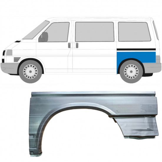 Reparaturni lim stražnjeg blatobrana za VW Transporter T4 1990-2003 / SWB / Lijevo 5375