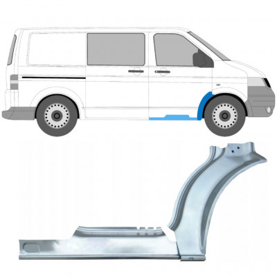 Lim praga + prednjeg blatobrana za Volkswagen Transporter T5 2003-2015 / Desno / Set 12636