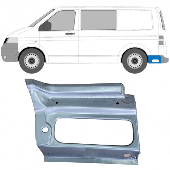 Reparaturni lim stražnjeg blatobrana za Volkswagen Transporter T5 2003-2009 / Lijevo 12028