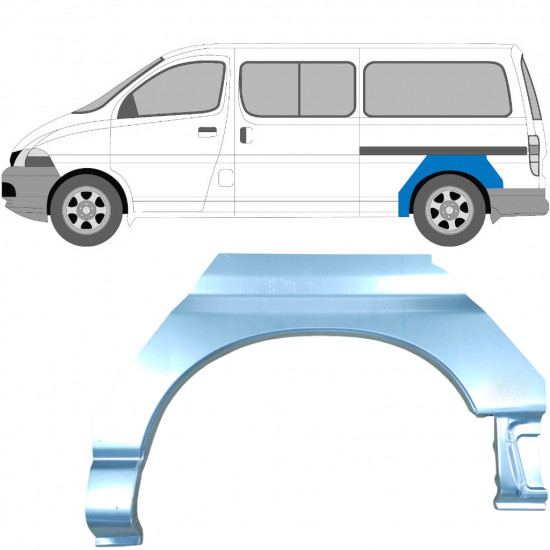 Reparaturni lim stražnjeg blatobrana za Toyota Hiace 1995-2006 / Lijevo 7069