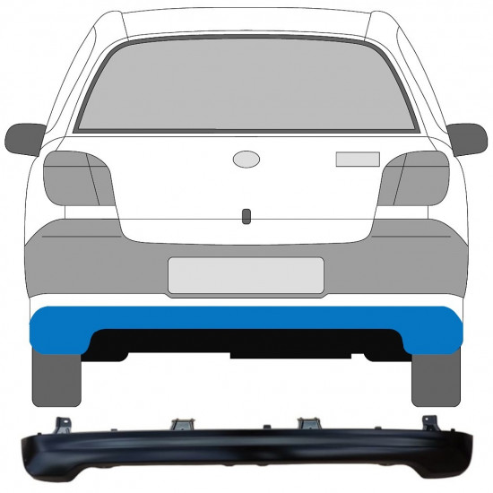 Stražnji branik za Toyota Yaris 2003-2005 7065