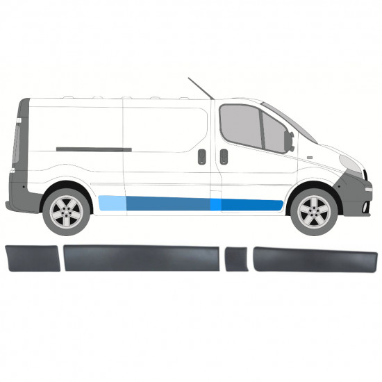 Set letvica za Renault Trafic Opel Vivaro Primastar 2001-2014 / LWB / Desno /  8571