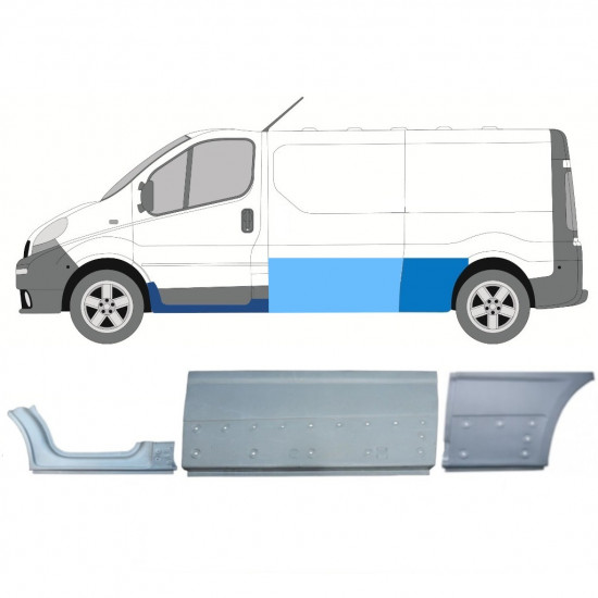 Set reparaturnih dijelova za Renault Trafic Opel Vivaro 2001-2014 / LWB / Lijevo /  11107