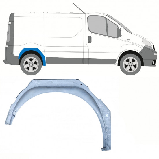 Unutarnji reparaturni lim stražnjeg blatobrana za Opel Vivaro Renault Trafic 2001- / Desno 8520