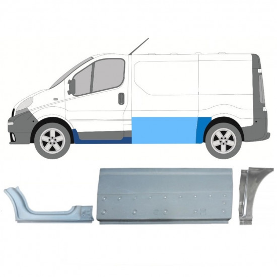 Set reparaturnih dijelova za Renault Trafic Opel Vivaro 2001-2014 / SWB / Lijevo /  11232