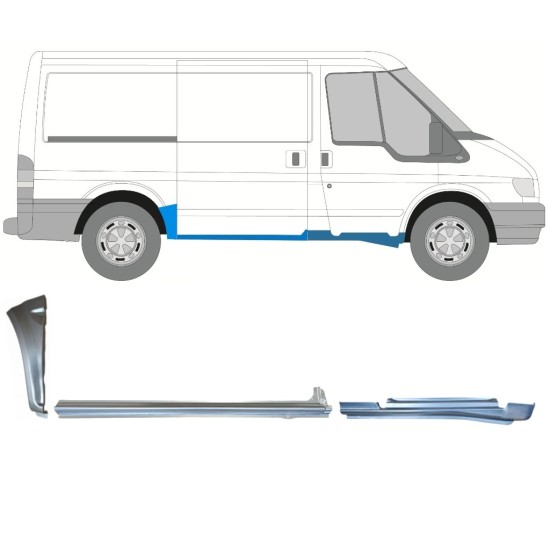 Set reparaturnih dijelova za Ford Transit 2000-2013 / Desno / 15019 Set reparaturnih dijelova za Ford Transit 2000-2013 / Desno / 15019