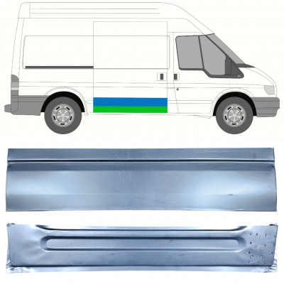 Unutarnji + vanjski reparaturni lim kliznih vrata za Ford Transit 2000-2013  / MWB / LWB / Desno /  12665