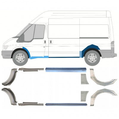 Lim praga + stražnjeg blatobrana za Ford Transit 2000-2013  / MWB / Set 12676