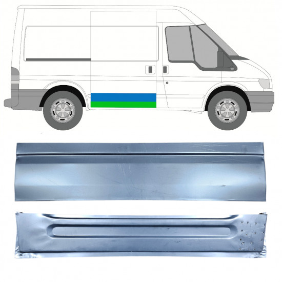 Unutarnji + vanjski reparaturni lim kliznih vrata za Ford Transit 2000-2013  / SWB / Desno /  12664