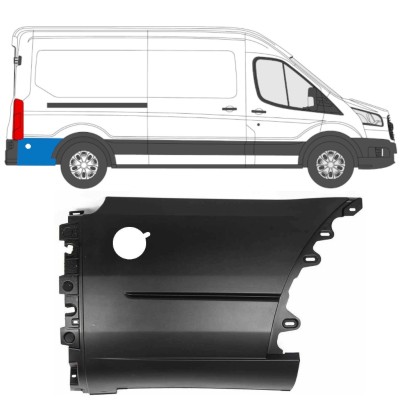 Bočna letvica stražnjeg blatobrana iza kotača za Ford Transit 2014- / Desno 14672